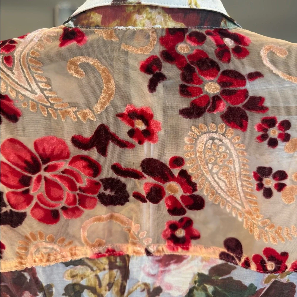 Aratta Floral Button-Up Tunic - Multicolor - Picture 5 of 10